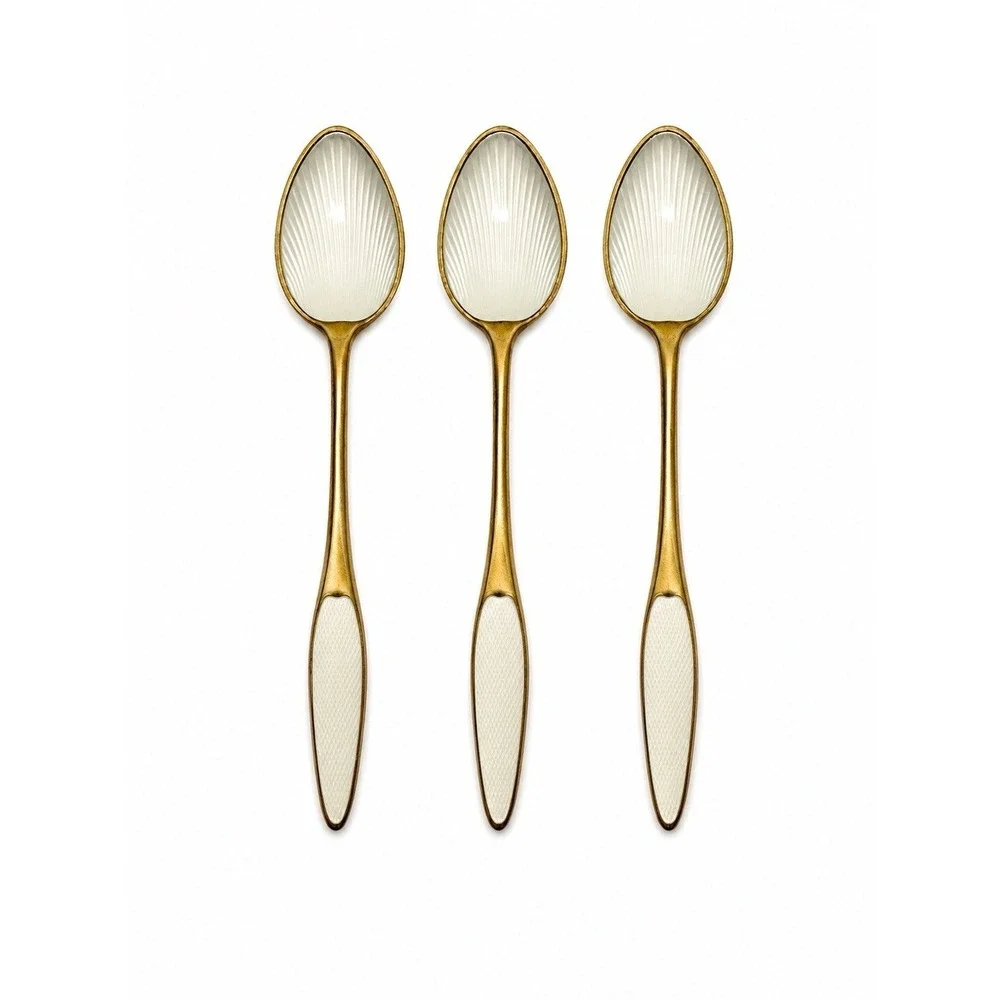 Rare Frigast & A. Michelsen Sterling Guilloche Demitasse Spoons 12 Denmark